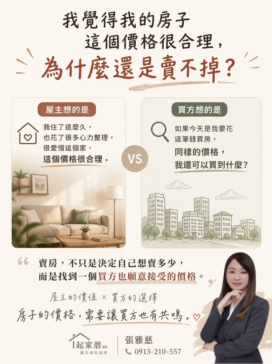 我覺得我的房子這個價格很合理，為什麼還是賣不掉？